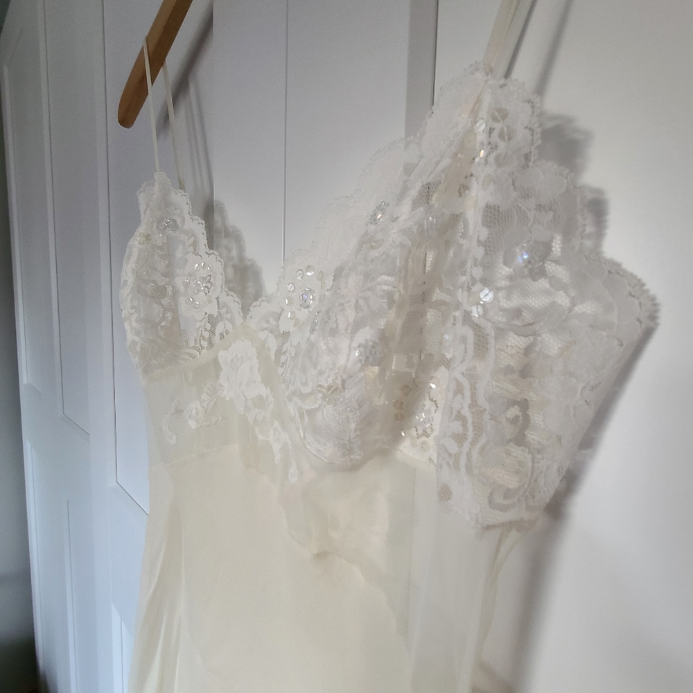 VS long lace gown, lingerie